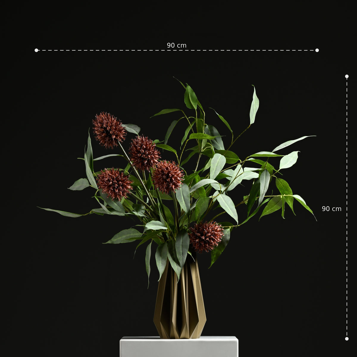 Alessandra Ribb Vase 32 Bronze