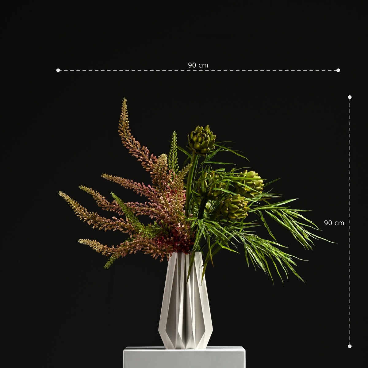 Anna Ribb Vase 32 Bone White