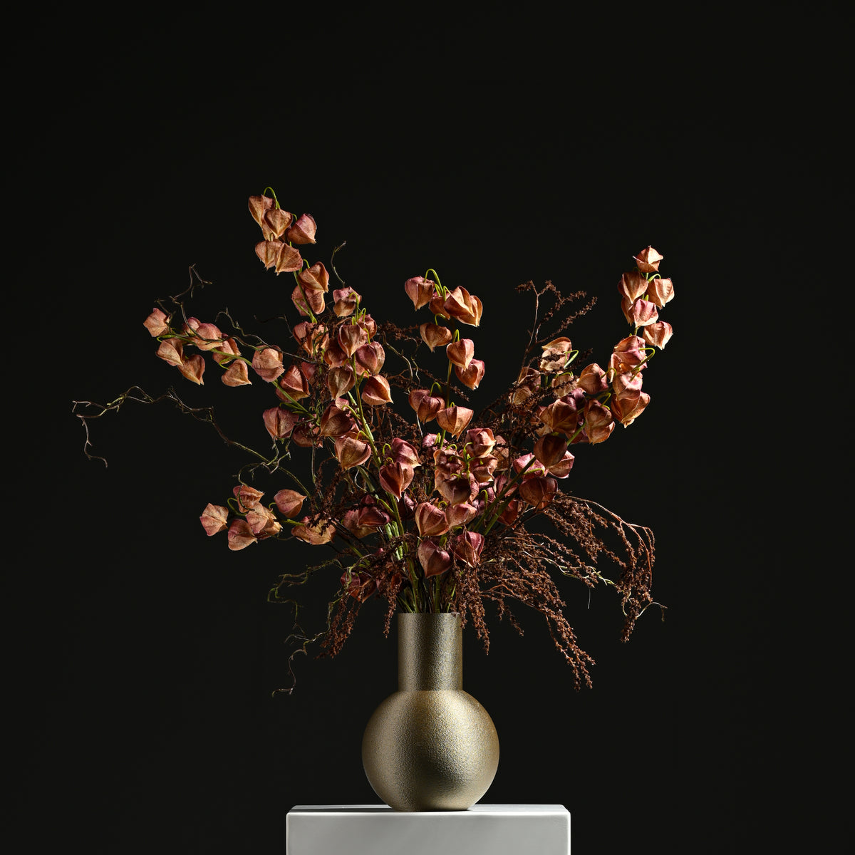 Carla Ball Vase 28 Iridium Gold