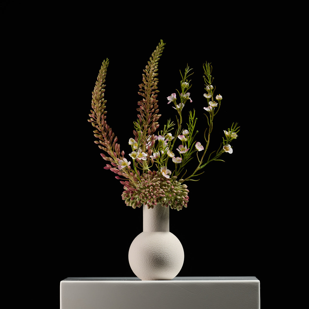 Cecilia Ball Vase 16 Bone White
