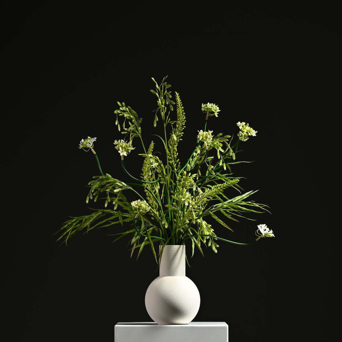 Clara Ball Vase 28 Bone White