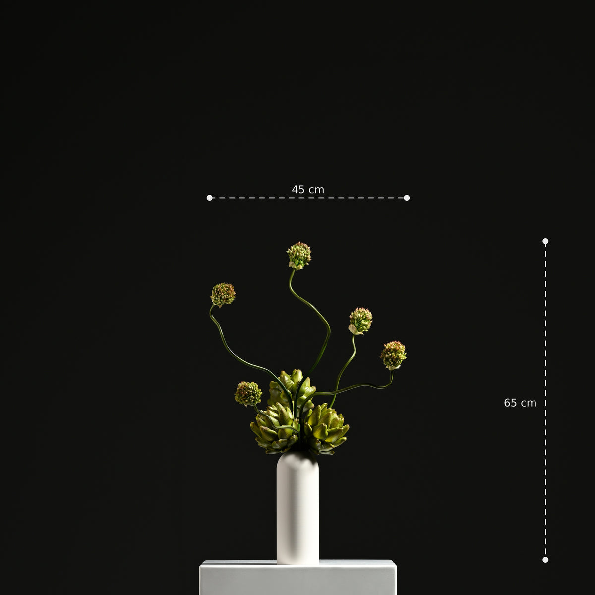 Dolores Tower Vase 23 Bone White