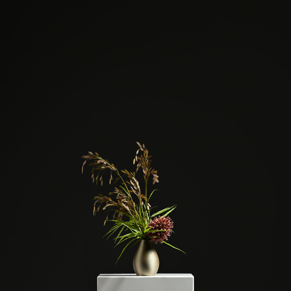Elena Drop Vase 15 Iridium Gold