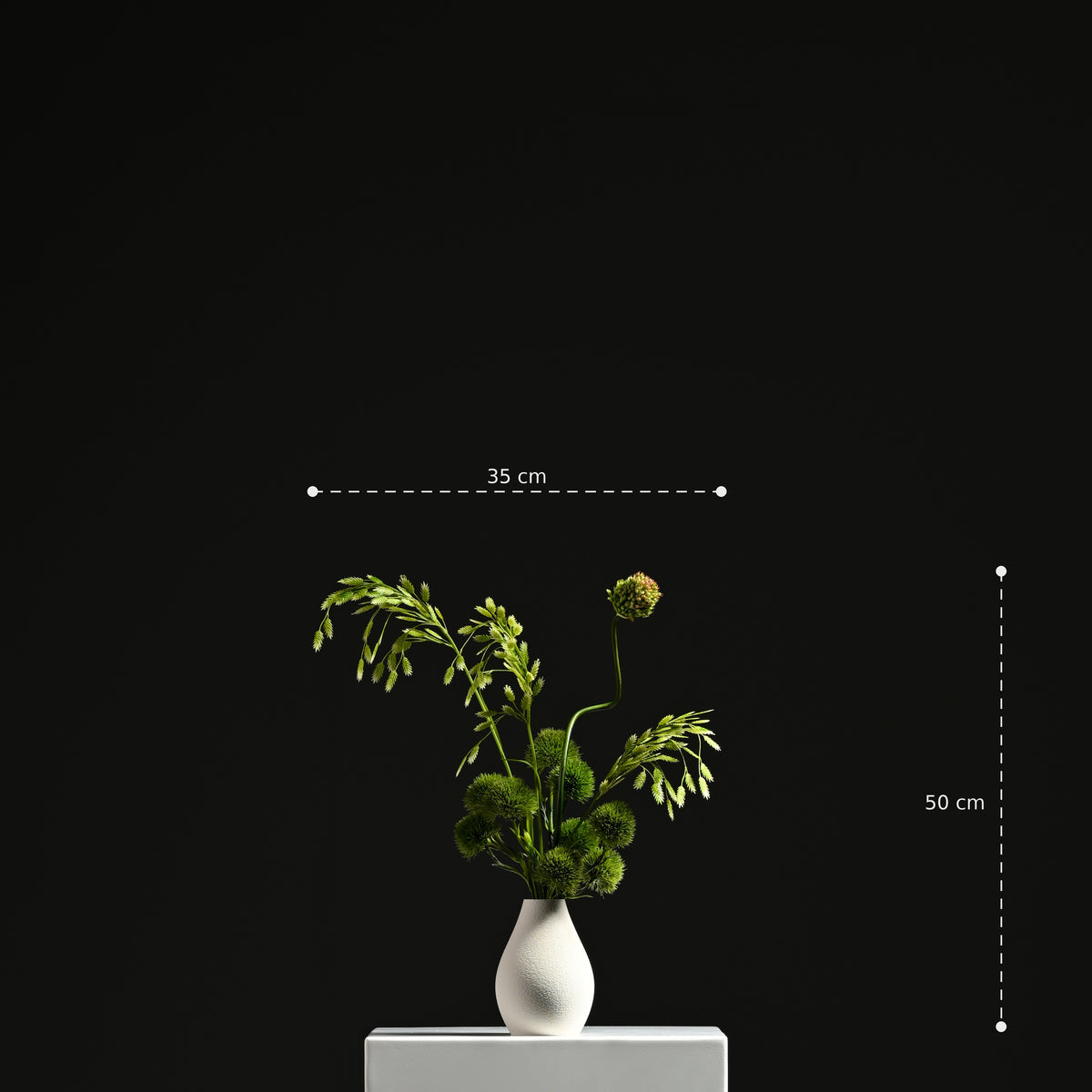 Emma Drop Vase 15 Bone White