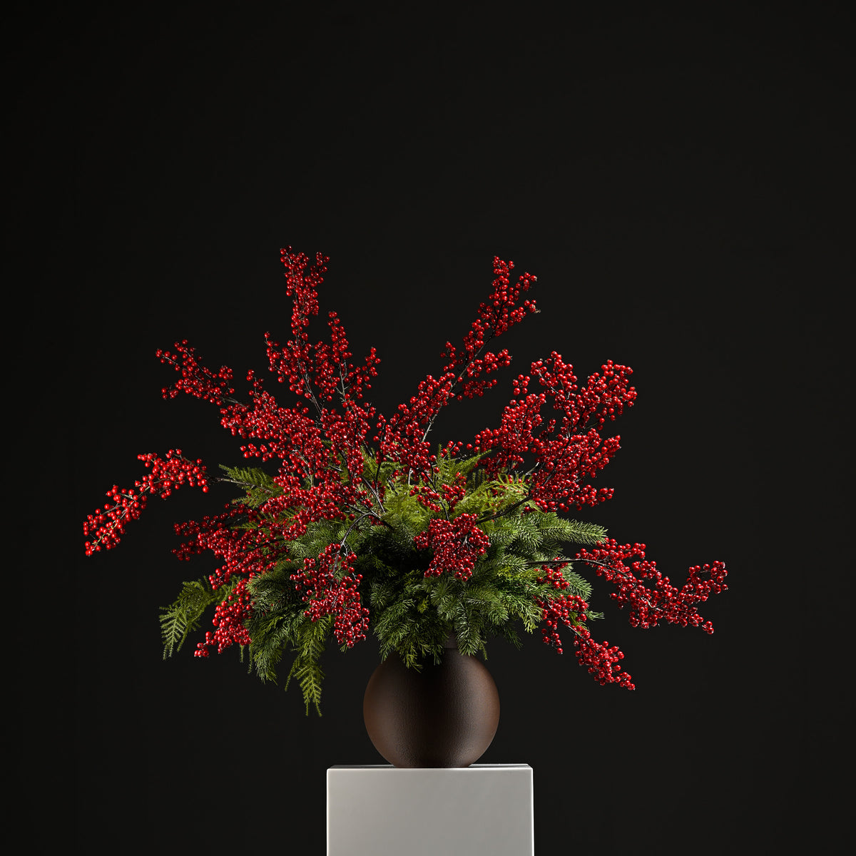 Marina Superball Vase 32 Dark Chocolate